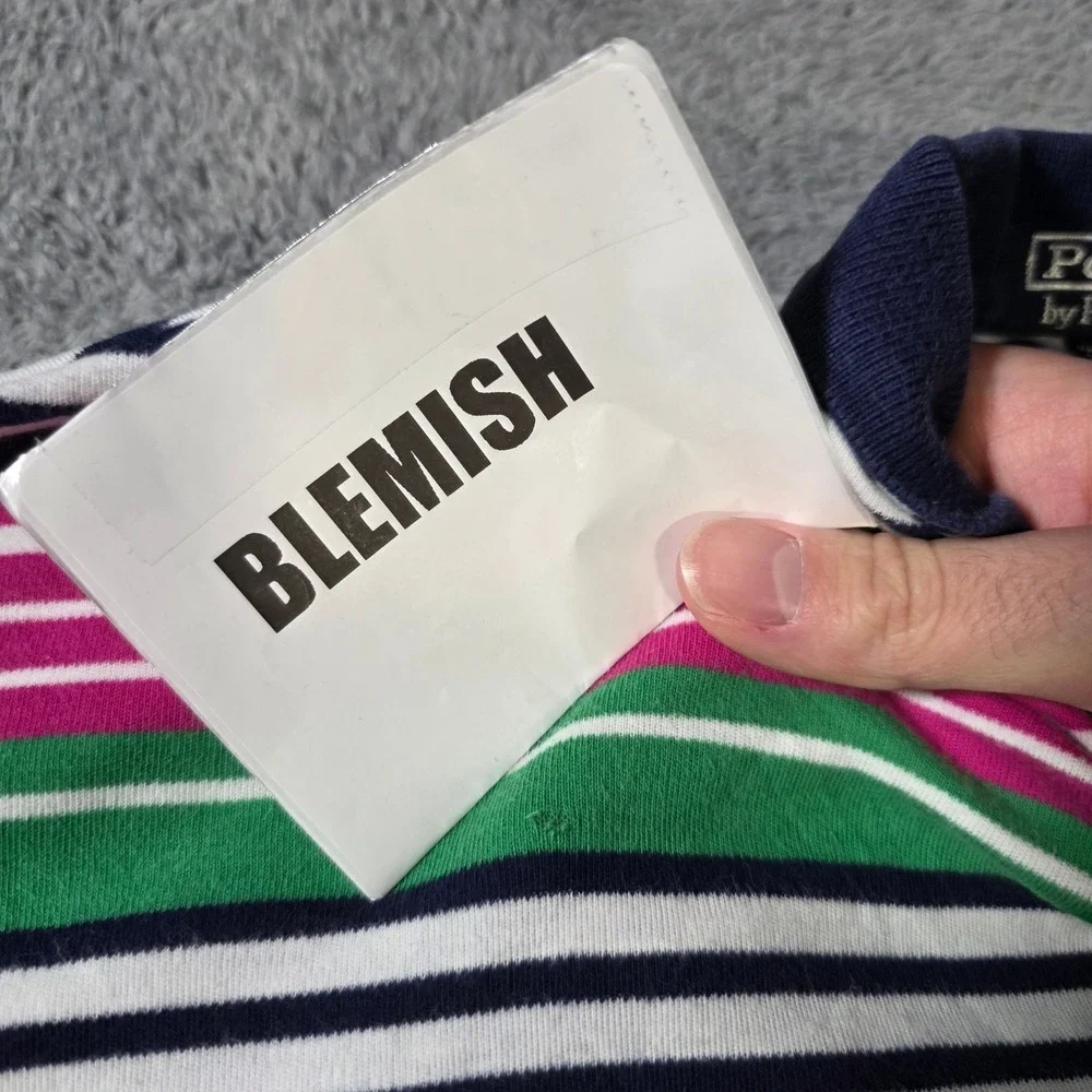 Polo Ralph Lauren Mens XL Polo Shirt Multi Color Stripe Vintage USA Cotton